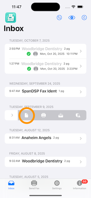 Fax Echo Registration